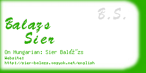 balazs sier business card